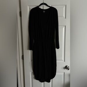 Gap black knit scoop neck dress